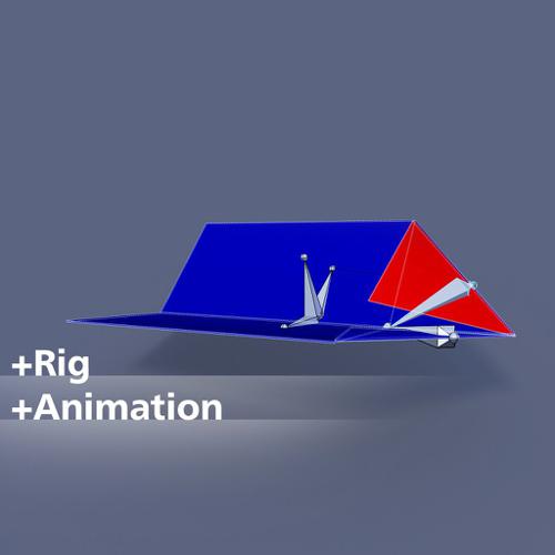 Fold a simple paper plane + Rig preview image